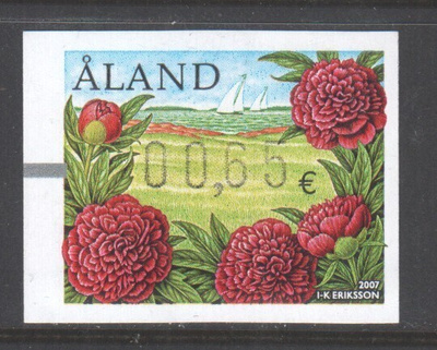 Åland 2007 0,65€ kukka  framalipuke postituoreena.
