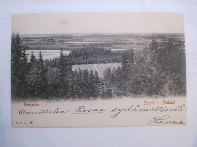 VANHA Postikortti Kangasala  ennen 1905