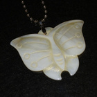 Mother of pearl simpukka riipus perhonen - pikkukuva 1