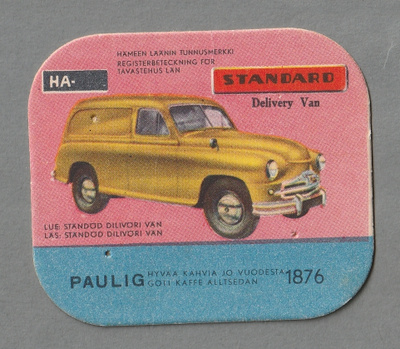 Standard delivery van Paulig kahvilappu kahvikuva