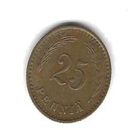 1943 25 PENNIÄ KOLIKKO KÄYTETTY