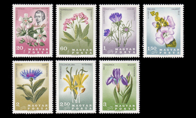 Unkari 2307-13 ** Kasvitieteellinen puutarha kukkia (1967)