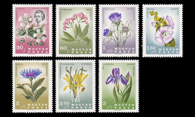 Unkari 2307-13 ** Kasvitieteellinen puutarha kukkia (1967)
