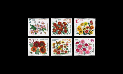 DDR 2737-42 ** Syyskukkia (1982)
