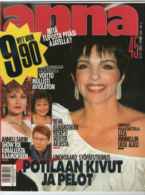 Anna n:o 45 1991 Liza. Kaija & Seppo. Clark & Vivien. Helena
