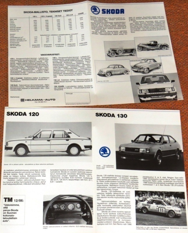 1987 Skoda esite - suom - KUIN UUSI