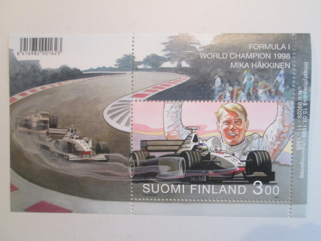 POSTITUORE POSTIMERKKIARKKI  MIKA HÄKKINEN