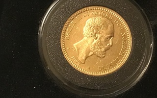 Kultaraha Ruotsi 20 kruunua 1877