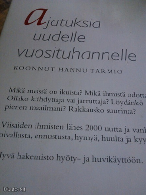 Hannu Tarmio: Ajatuksia uudelle vuosituhannelle