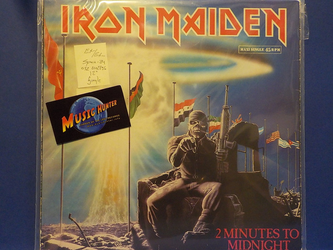 IRON MAIDEN - 2 MINUTES TO MIDNIGHT - SPA 1984 EX-/EX- 12"