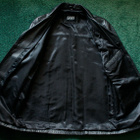 Saki Leather miesten musta puolipitkä nahkatakki (koko 48) - pikkukuva 3