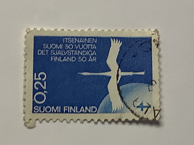 634/ 1967 Itsenäinen Suomi 50v 2/3 o leimattu