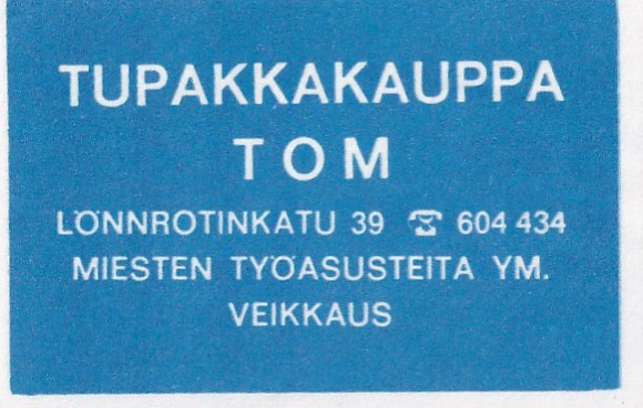 Tupakkakauppa TOM, Lönnrotinkatu 39, b425