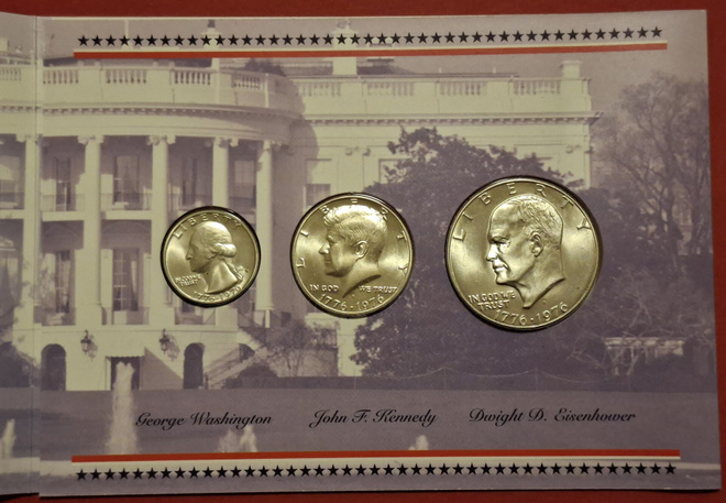 3 x USA 200 vuotta hopea setti, hopean hinnalla.