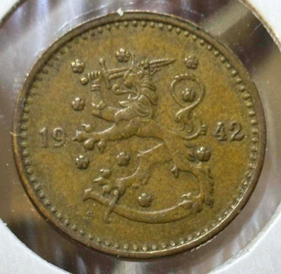 1 Markka 1943 Cu.