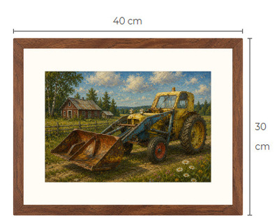Uusi Fordson traktori art print 30 cm x 40 cm