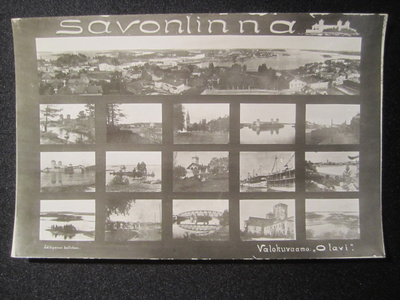 VANHA Postikortti Savonlinna Rautatie Asema ym 1920-luku