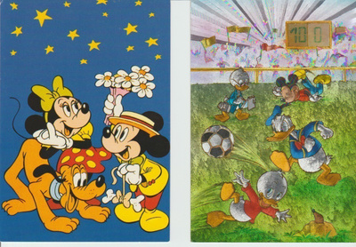 * Upeat kortit, aiheena Disneyn hahmot, 15x10,5 cm, 2 kpl *