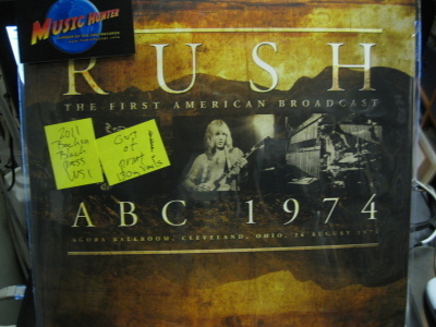 RUSH - ABC AMERICAN BRODCAST - 1974 AGORA LIVE  UUSI 2LP