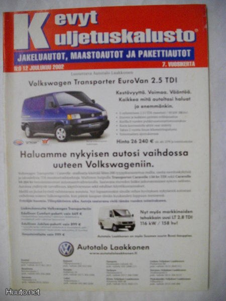 Kevyt kuljetuskalusto Nro 12/2002 (11.3)