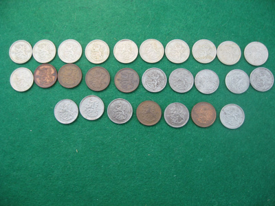 27 kpl 1 markka - 1928-1952 koko sarja