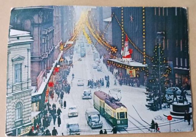 Helsinki - Aleksanterinkatu, joulukatu, väripk, kulk.