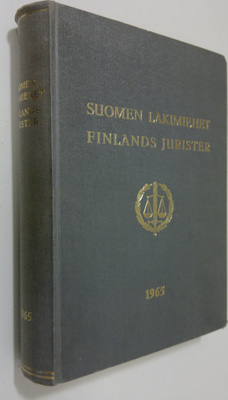 Åke (toim.) Backström : Suomen lakimiehet = Finlands juri...