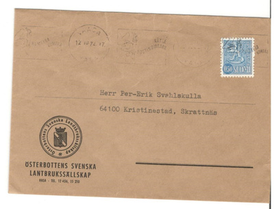 Vaasa,  v. 1974  firmakuori kotiseutukeräilijälle