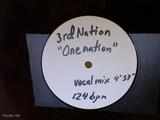 3rd NATION :: ONE NATION :: VINYYLI  12"  PROMO  TEST  PRESS