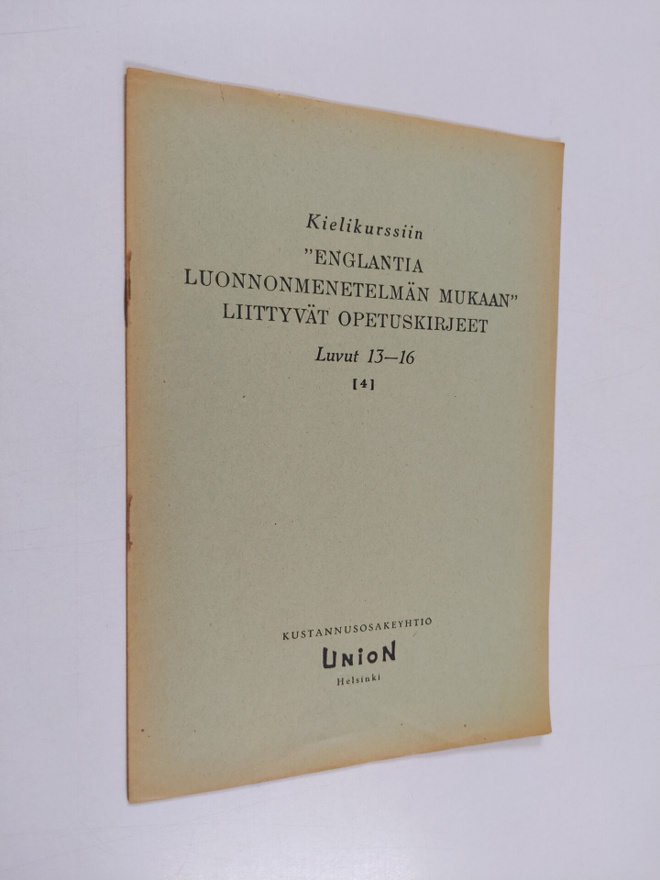 Kielikurssiin "englantia luonnonmenetelmän mukaan" liitty...
