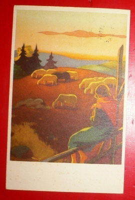 Martta Wendelin : Paimen lampaittensa kanssa   (K10)