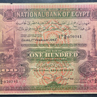 National Bank of Egypt ONE Hundred Egyptian Pounds 1943. - pikkukuva 1