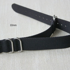 NATO 22 mm ranneke - musta - pikkukuva 1