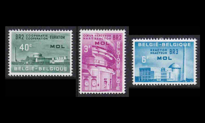 Belgia 1255-7 ** EURATOM ydinvoimala (1961)