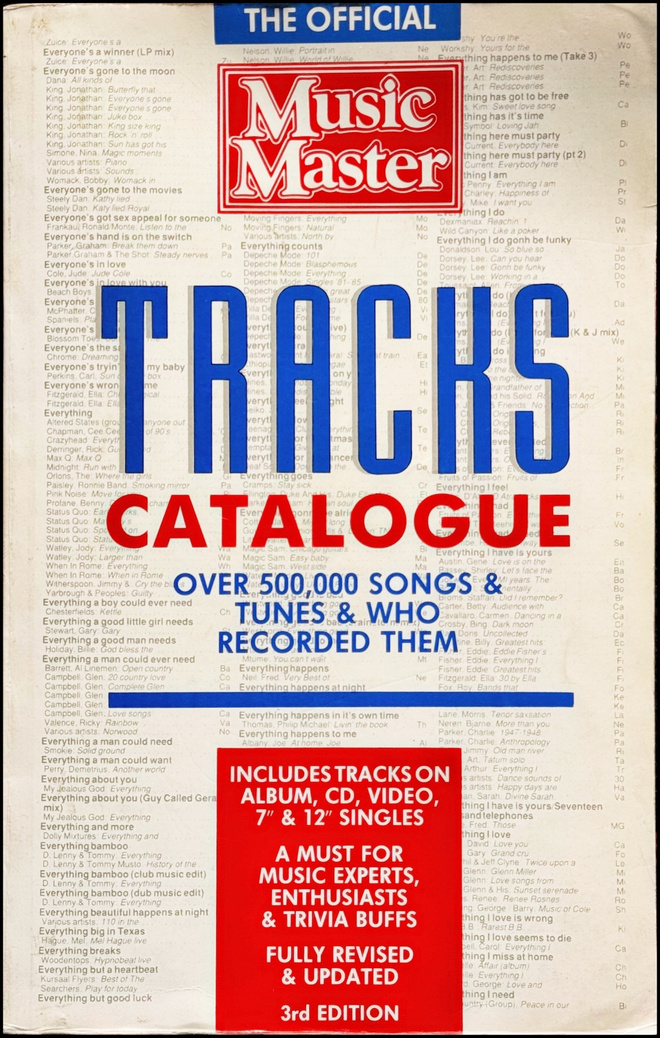 THE OFFICIAL MUSIC MASTER TRACKS CATALOGUE yli 500000 biisiä