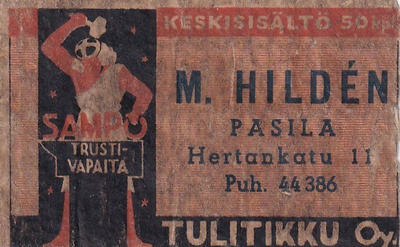 Pasila, M . Hilden , Sampo, Tulitikku Oy   b605
