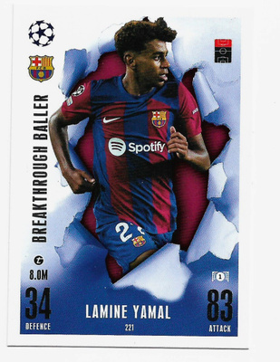 2023-24 Topps Match Attax Breakthrough Baller Lamine Yamal