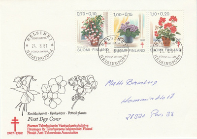 FDC, 24.8..1981, Tuberkuloosi