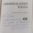 Siri Hustvedt : Amerikkalainen elegia (signeerattu, tekij... - pikkukuva 3