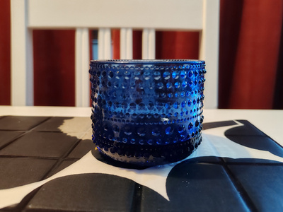Iittala Kastehelmi kynttilälyhty, 64 mm,ultramariininsininen