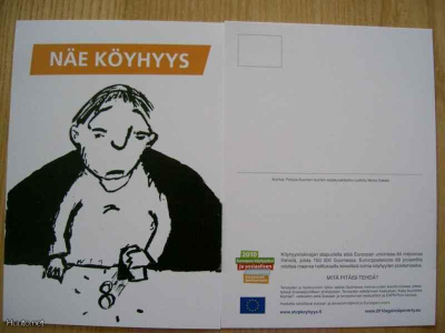 Postikortti "Näe köyhyys"