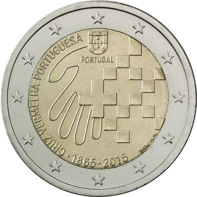 ** PORTUGALI 2€ 2015 Punainen risti 150 v. pillerissä **
