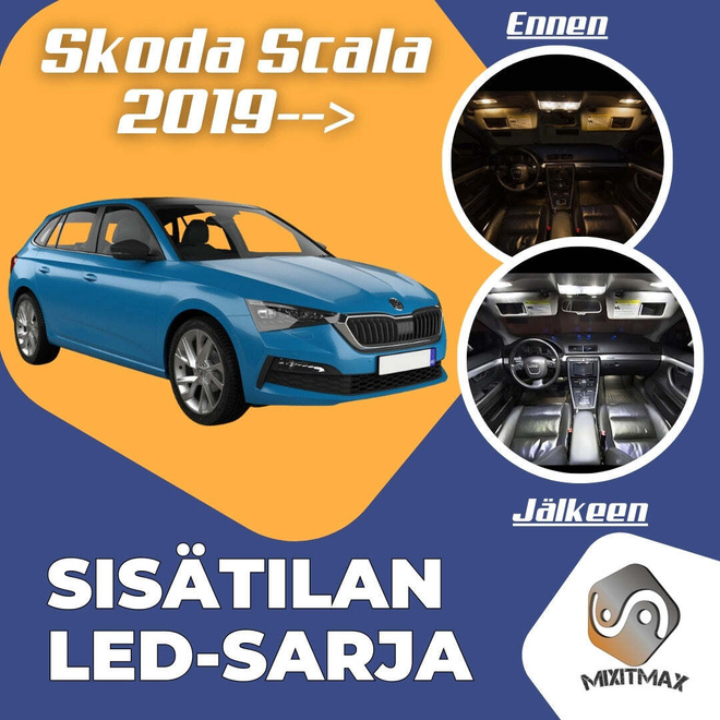 Skoda Scala Sisätilan LED-sarja 8-osainen