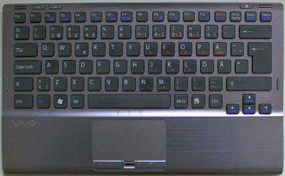 Sony Vaio näppäimistö ja hiiritaso
