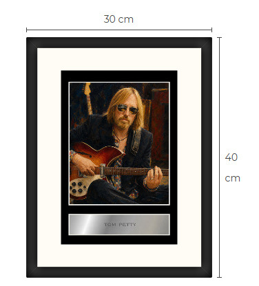 Uusi Tom Petty art print kehystetty 30 cm x 40 cm