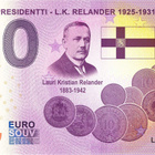*NOLLA-EURO*2021*SUOMEN 2. PRESIDENTTI*RELANDER* - pikkukuva 1