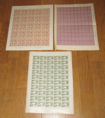 3kpl: paketti vanhat postimerkkiarkit (H) **, oo