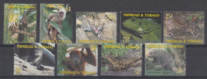 TRINIDAD JA TOBAGO erä uhanalaiset eläimet **