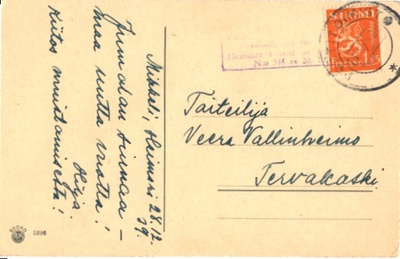 MIKKELI POSTITOIMISTO VARALEIMA-TERVAKOSKI