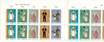 1972 kansallispuvut  10x2 rivilö välilöllä ++
